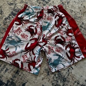 Flow Society Authentic Lacrosse Gear Mens unlimited Crab LAX shorts medium